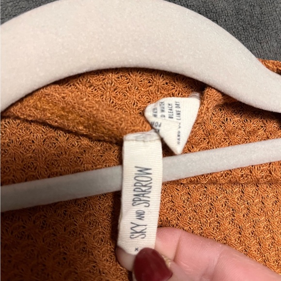 Sky & Sparrow Tie Front Knit Sweater - Picture 5 of 5